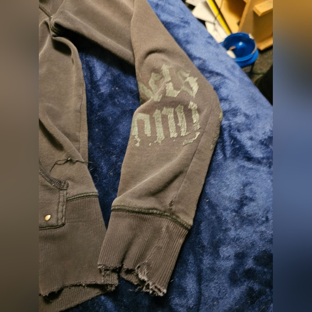 Fox Racing Black Zip-Up Hoodie with Graphic Logo - Picture 4 of 7